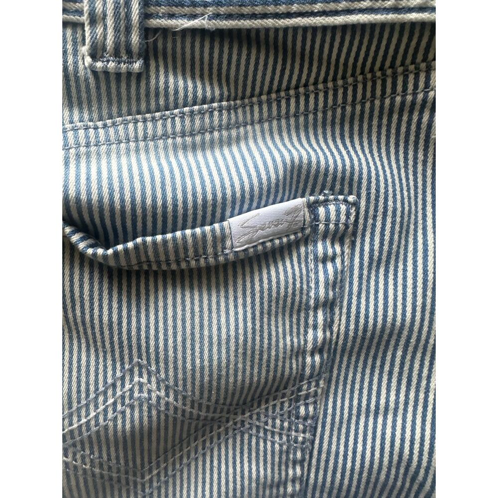 Seven7 Blue & White Striped Denim Mini Skirt – Size 18 - Picture 7 of 10
